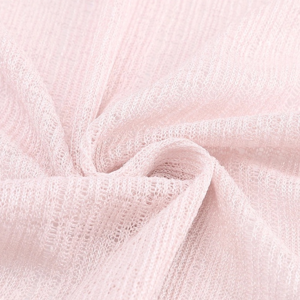 Pink Sheer Lightweight Knit Long Sleeve Cardigan | Pink | One Size - Picture 11 of 12